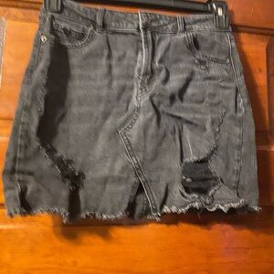 Wild Fable Charcoal Distressed Skirt